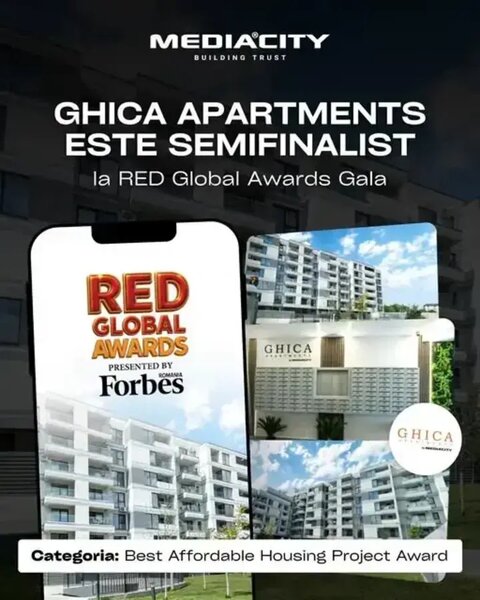 Ghica Apartments, faza ll, 2 camere, ansamblu nou,